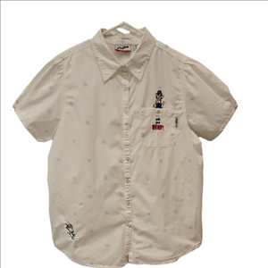 MAXINE Blouse Shirt Button Up 'Quit Your Whinnin'!" S/S Women's XL